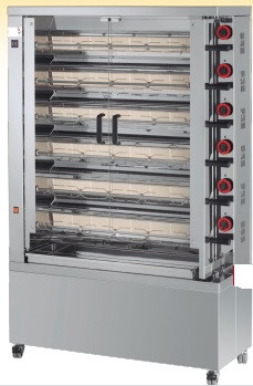 Asador De Pollos 6 Espadas Gas