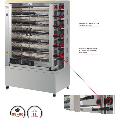Asador Doble 11 Espadas Gas