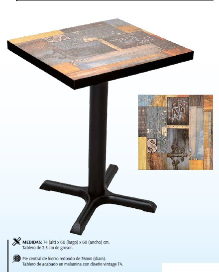 Mesa Baja Pata Central Universe Tablero Cuadrado