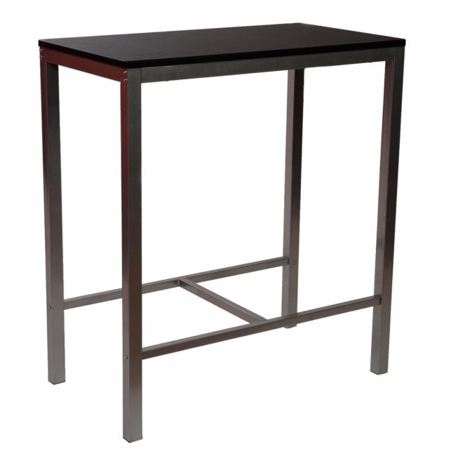 Mesa Alta Rectangular Negra
