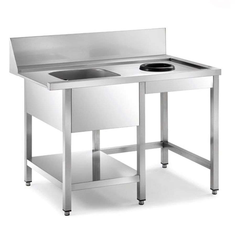 Sammic · Mesa prelavado derecha MPD-1500 para AX/UX/SRC (1500 x 750 x 850 mm)