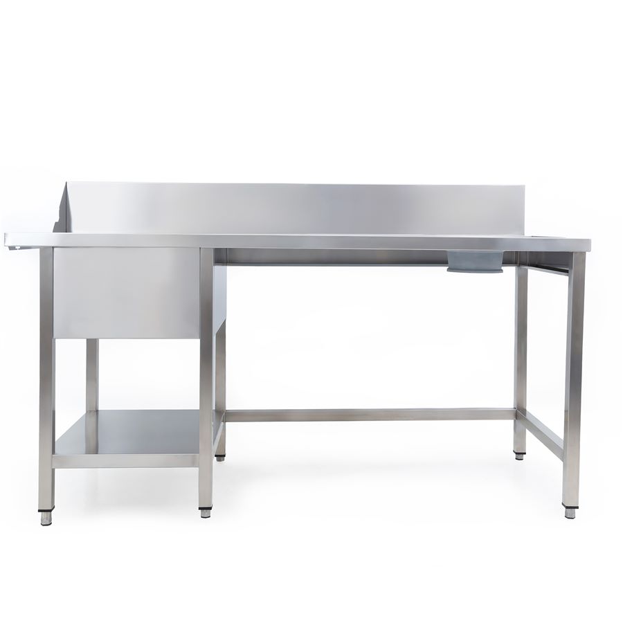 Sammic · Mesa prelavado derecha con desbarace y hueco para lavavajillas MPDLV-1800 (1800 x 760 x 880 mm)