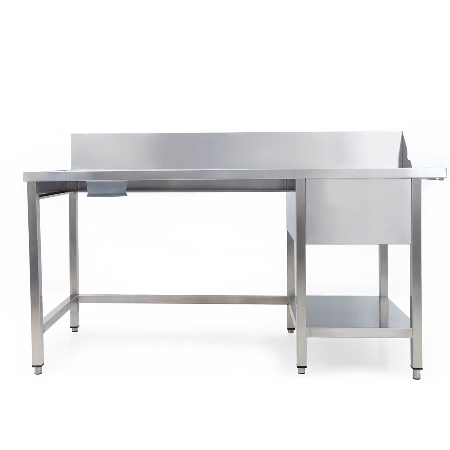Sammic · Mesa prelavado izquierda con desbarace y hueco para lavavajillas MPILV-1800 (1800 x 760 x 880 mm)